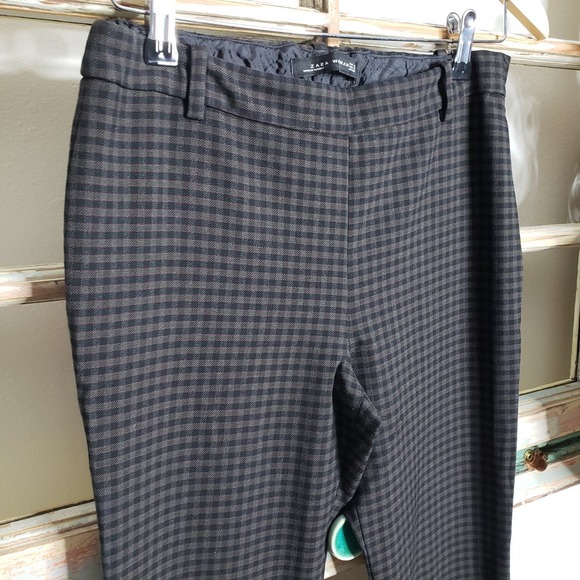 Zara Woman pants checkered pattern ladies size small - Picture 4 of 10